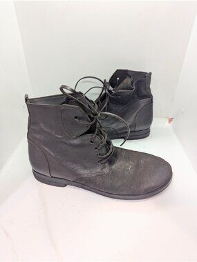 Marsell combat Women's lace up leather boots, avant garde BROWN Size 39